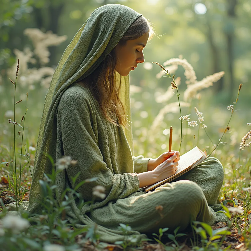 Meditace a psaní ranních stránek v přírodě